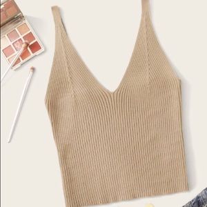 BRAND NEW ribbed crop tank